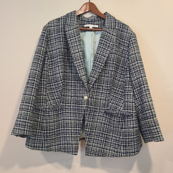 Veronica Beard Ada Cutaway Tweed Dicky Blazer - Picture 5 of 13